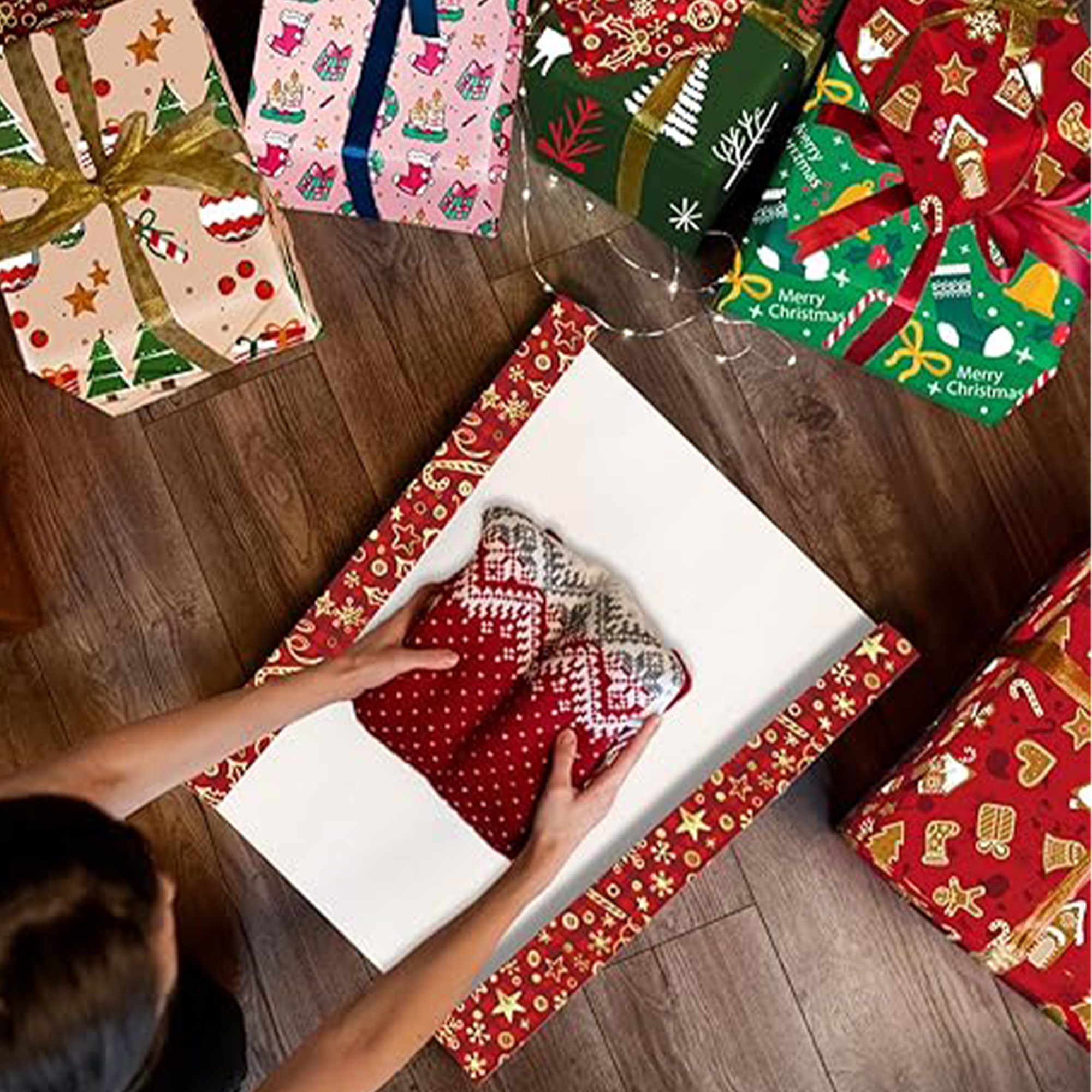Reversible Christmas Gift Wrapping Kraft Paper MOQ 1000 3