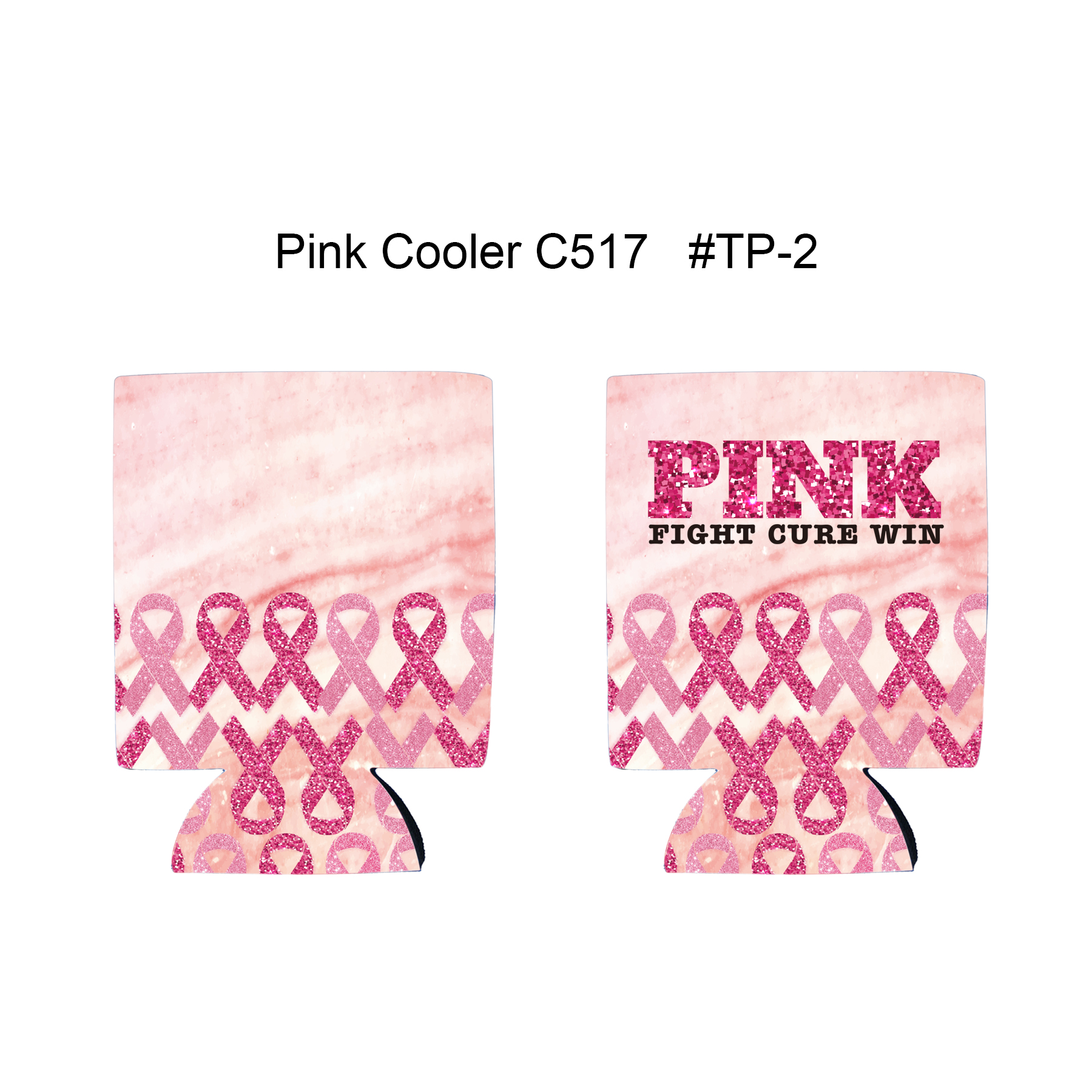 Free Shipping Ribbon Design Sublimated Collapsible Can Cooler 8