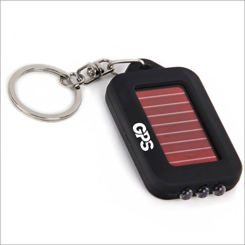 3 Leds Solar Powered Flashlight Keychain 5