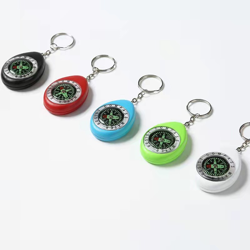 Oval Shape Compass with Keychain 2