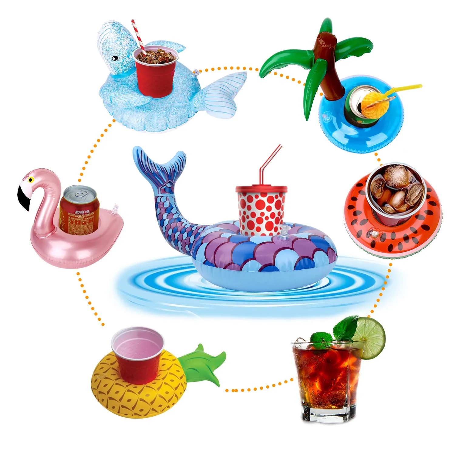 Inflatable Floating Drinking Holders 5