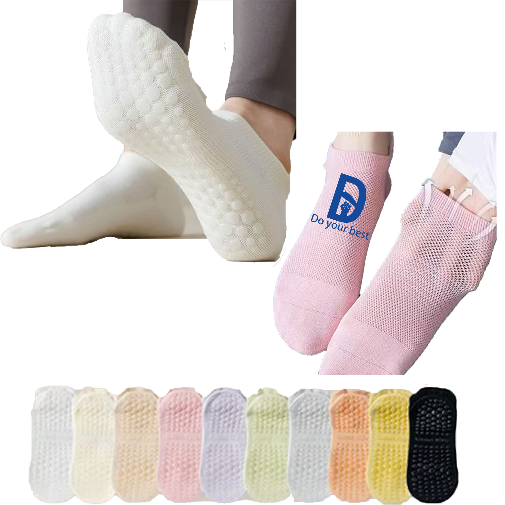Non Slip Grip Socks for Yoga,Hospital,Sports 3