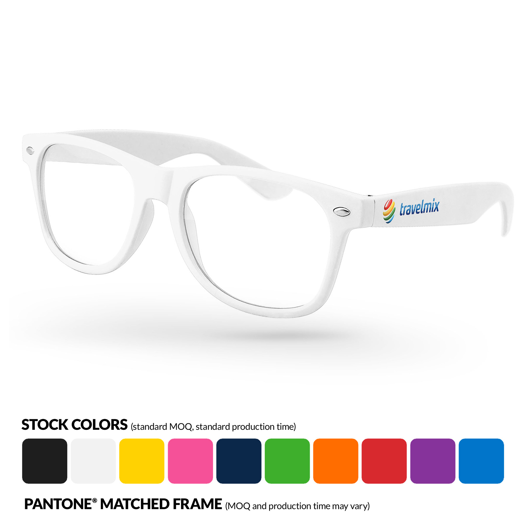 Retro Glasses w/ Full-Color Temple Imprint 7
