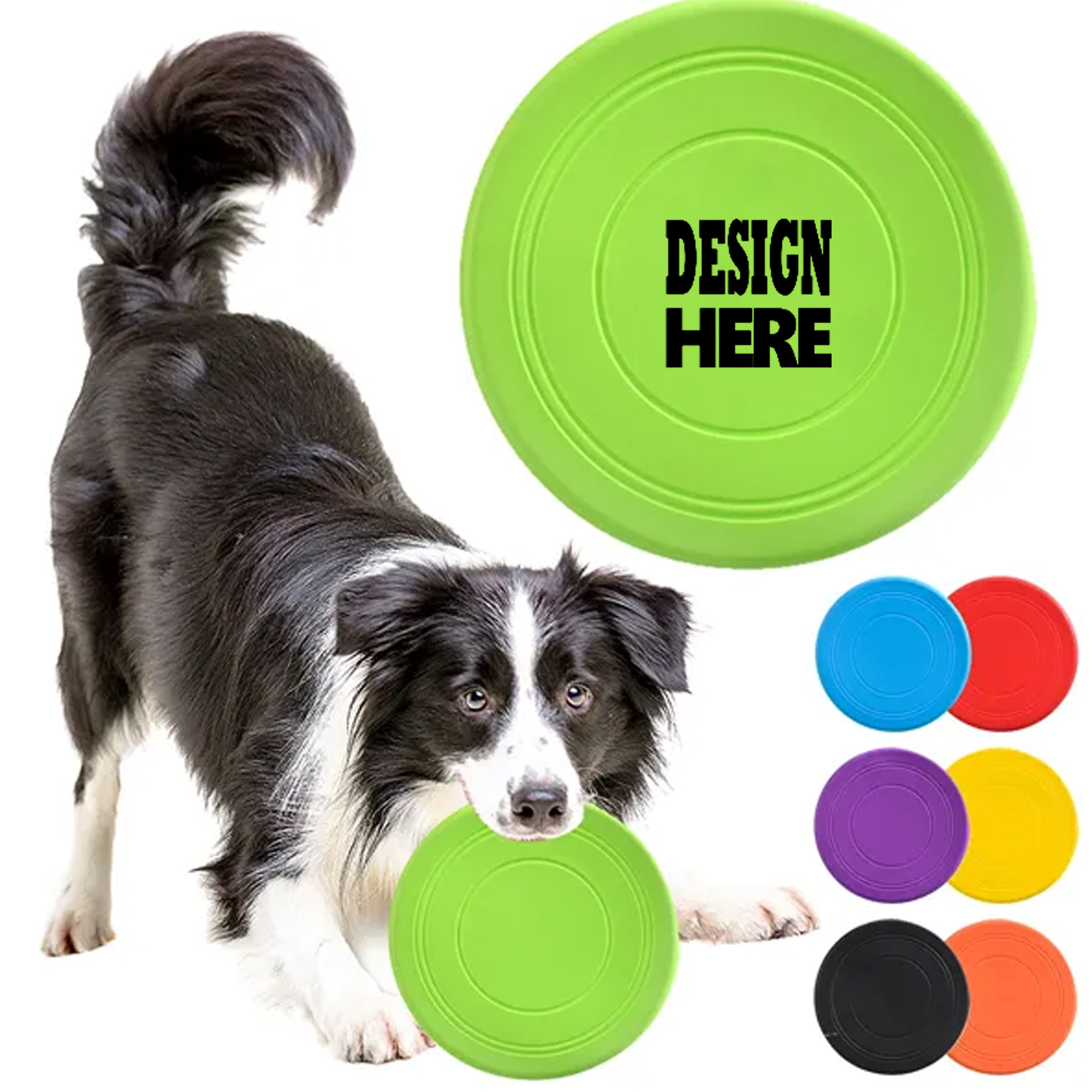 Soft Rubber Dog Flying Disc 7 Inch, 7 Colors 4
