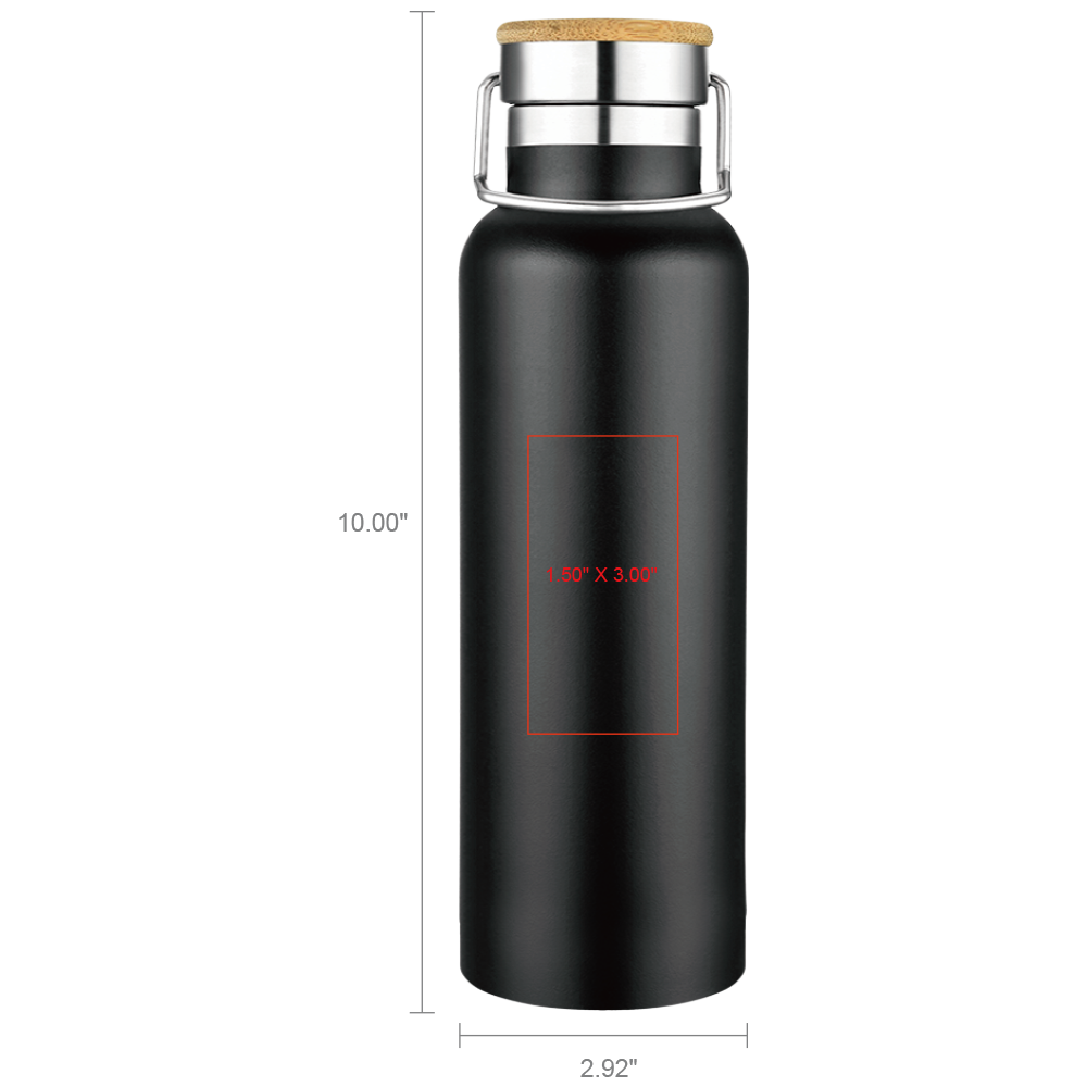 Smith 20oz Stainless Steel Bamboo Cap Water Bottle