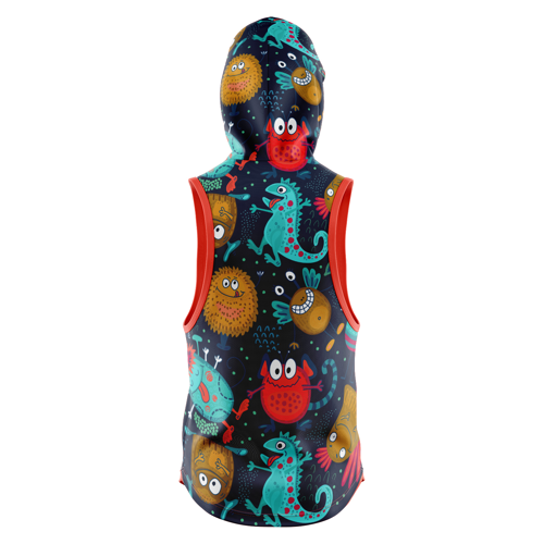 Unisex & Kids' Sublimation Sleeveless Hooded T-Shirt - 180G 2