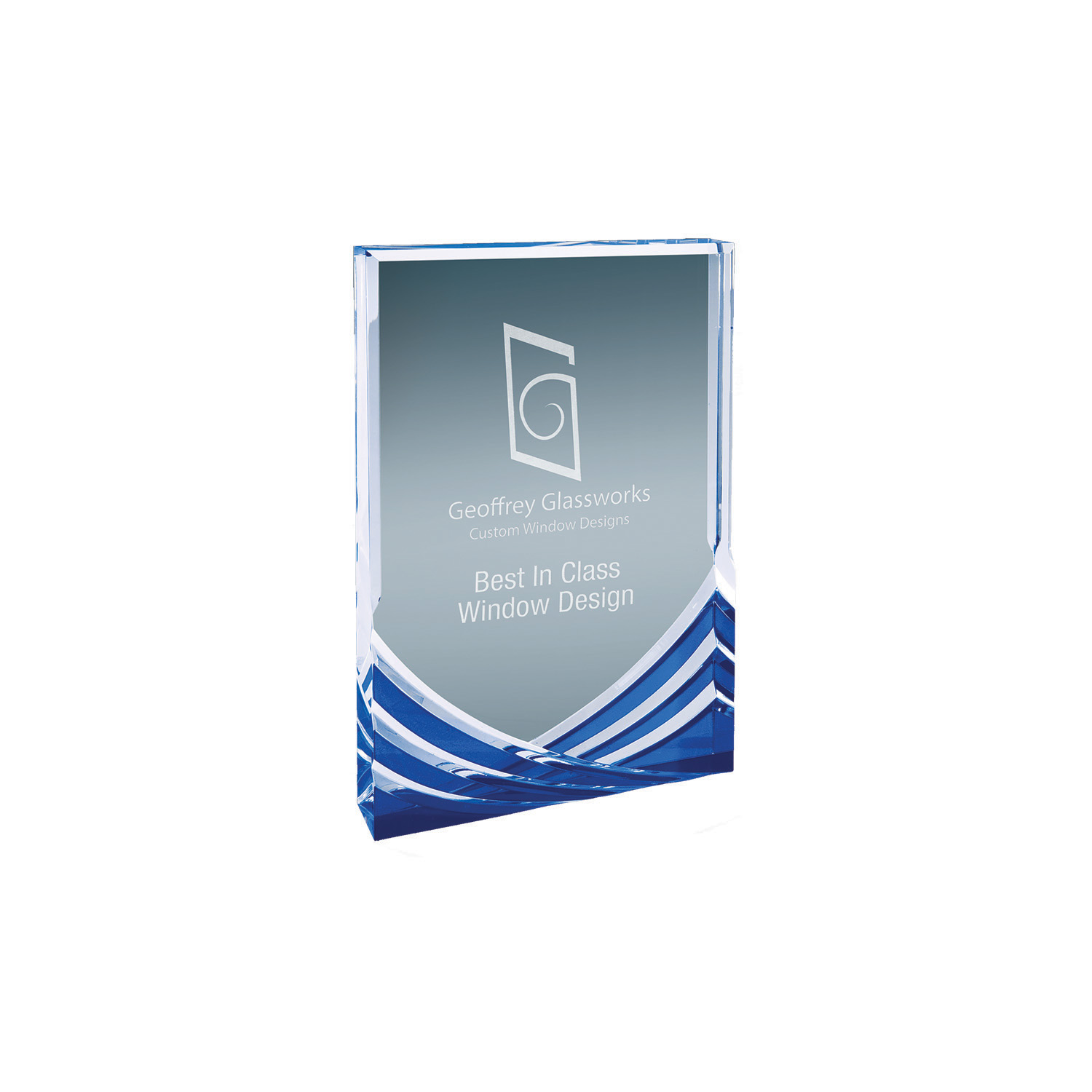 5" x 7" Blue Rectangle Soaring Acrylic Award 2