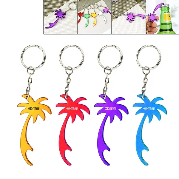 Logo Palm Tree Bottle Opener Key Rings 4