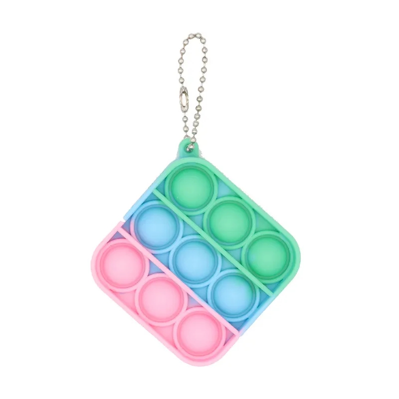 Mini Square Push Pop Bubble Toy Keychain 5