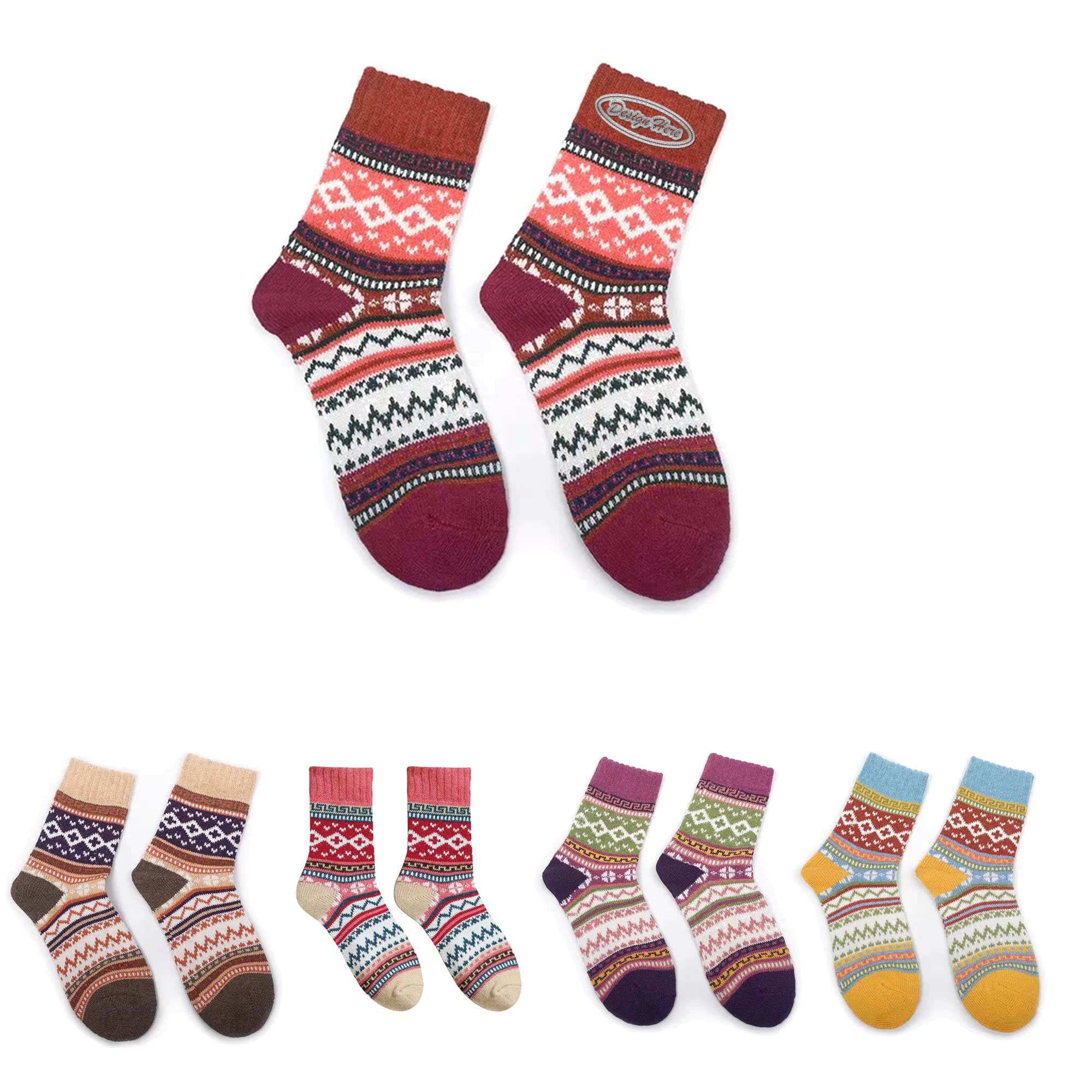 Cozy Winter Wool Socks for Women - Thick Knit and Warm 4
