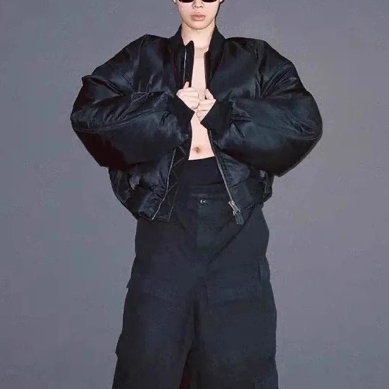 Custom Thick Puffer Bomber Jacket 5