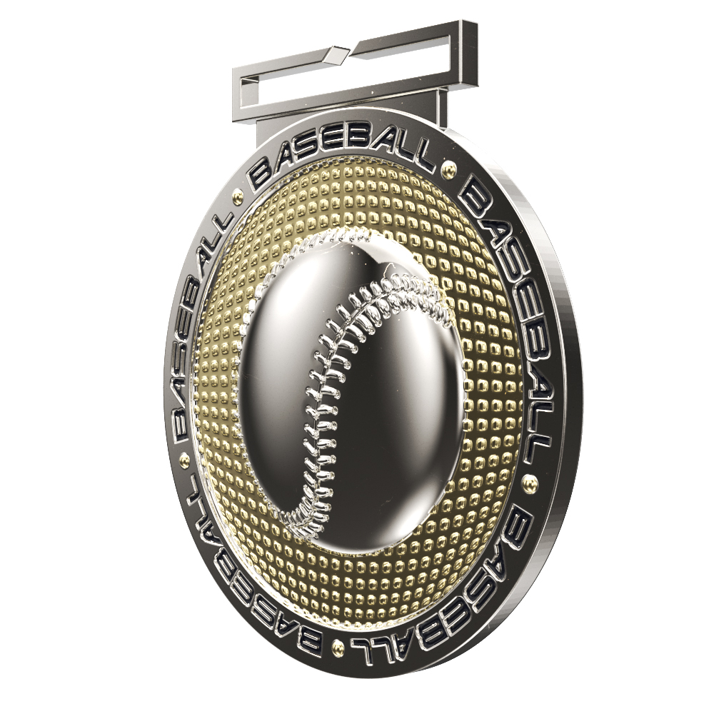 Baseball Dual Plated Medallion (3") 2
