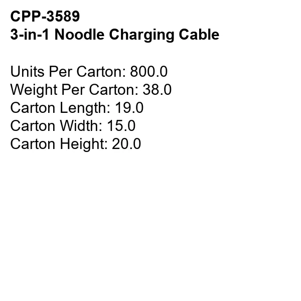 3-in-1 Noodle Charging Cable 12