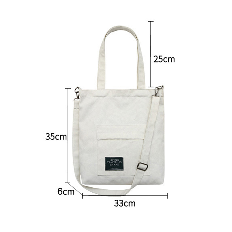 12OZ Polyester Cotton Canvas Sling Tote Bag 1