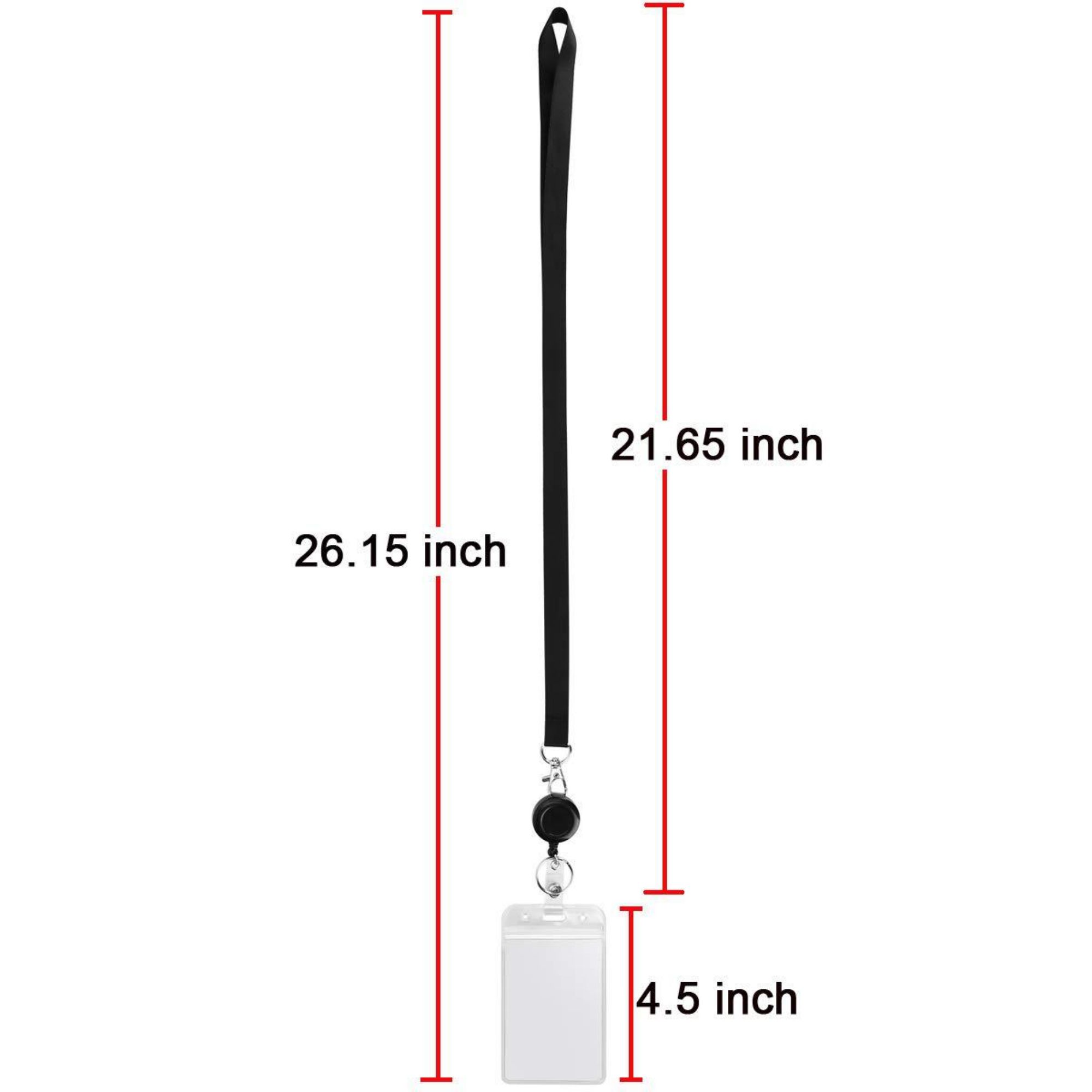 Lanyard Black Retractable Badge 5