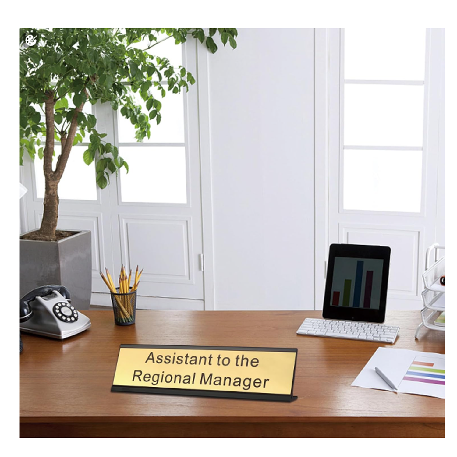 sturdy And Portable Aluminum Alloy Office Nameplate 5