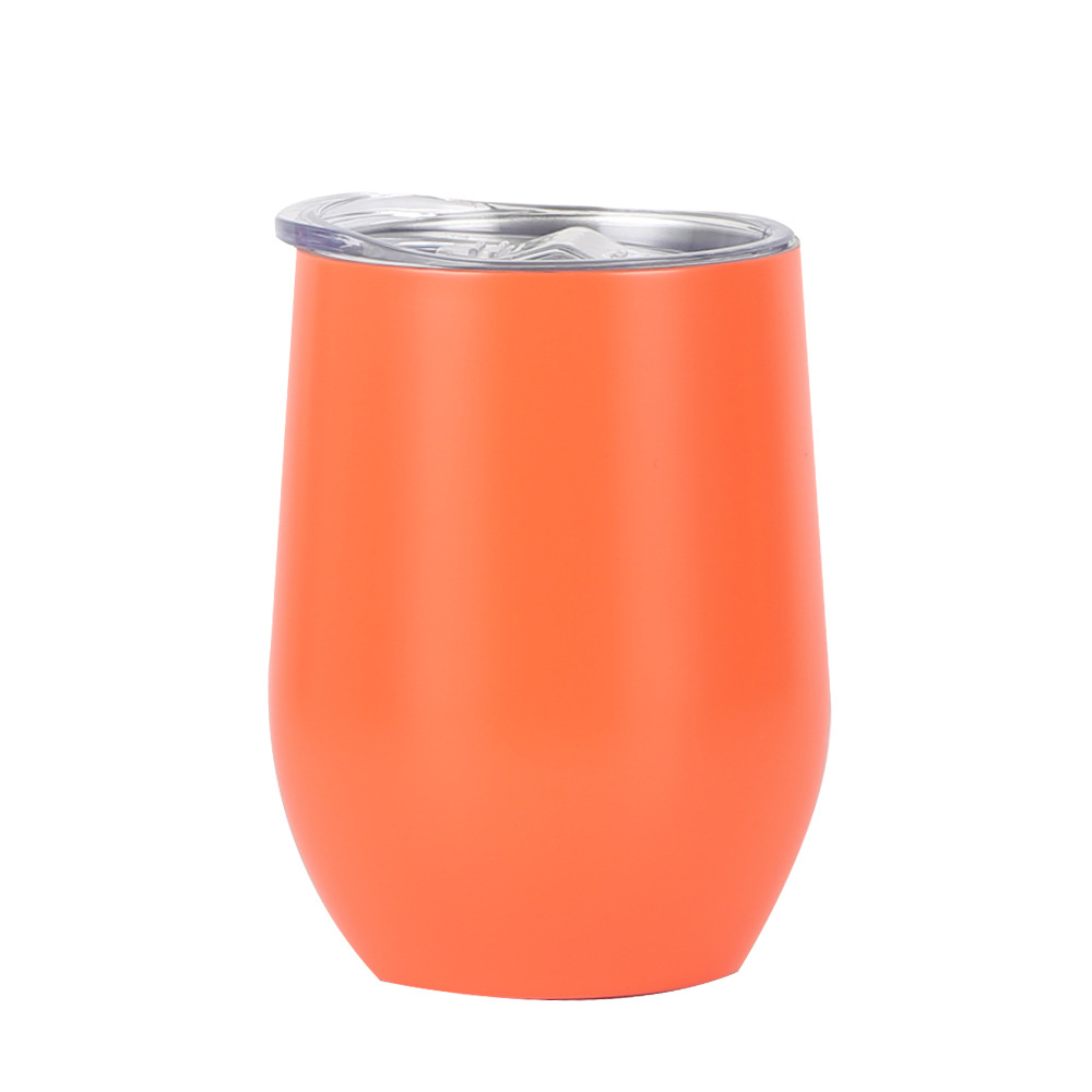 12oz Egg Shaped Insulated Wine Tumblers w/Lids 5