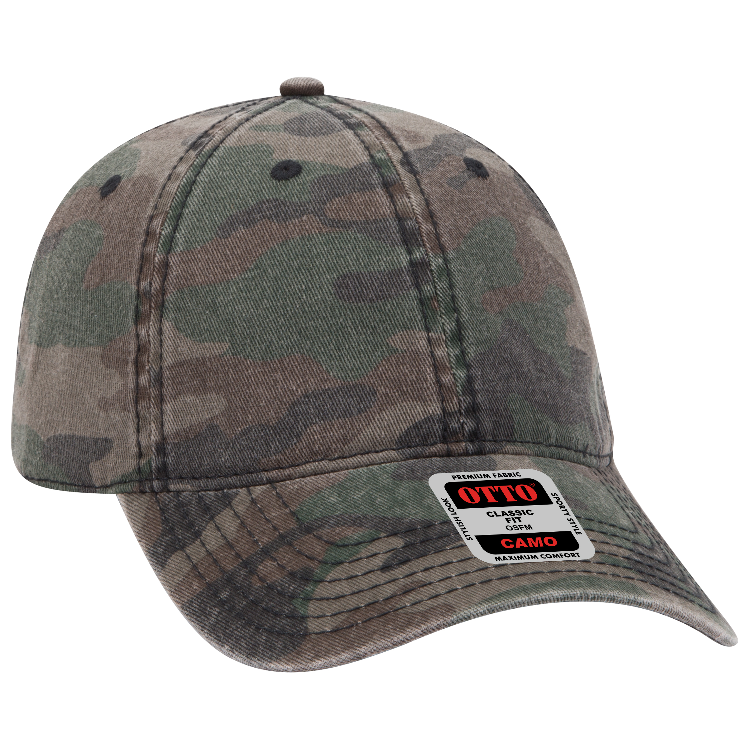 OTTO CAP® Camouflage 6 Panel Low Profile Baseball Cap 7