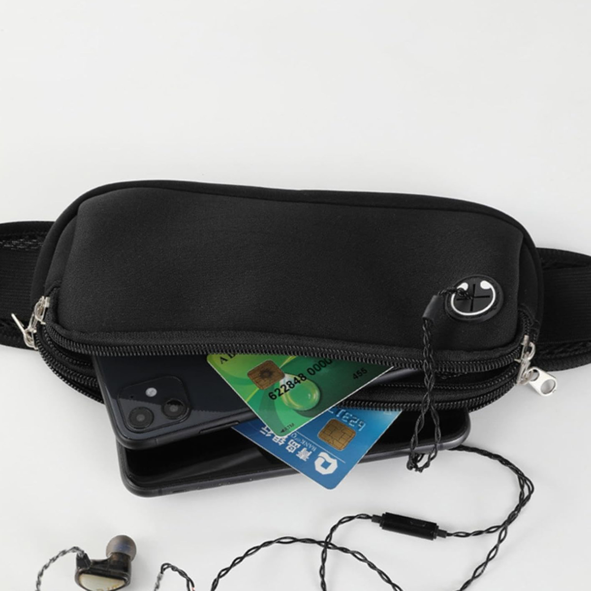 Sports Waist Bag W/ Earphone Charging Cable 5