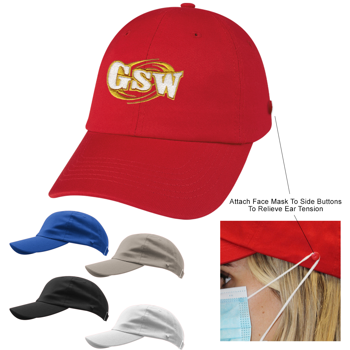 Washed Cotton Mask Cap