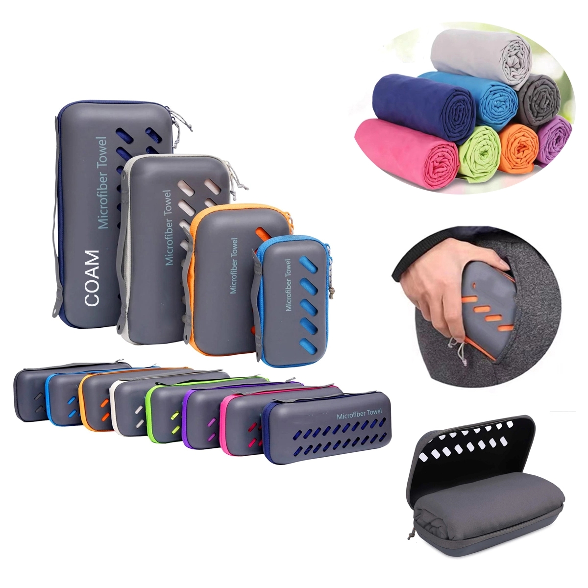 Microfiber Beach Towels With Carry Bag 1
