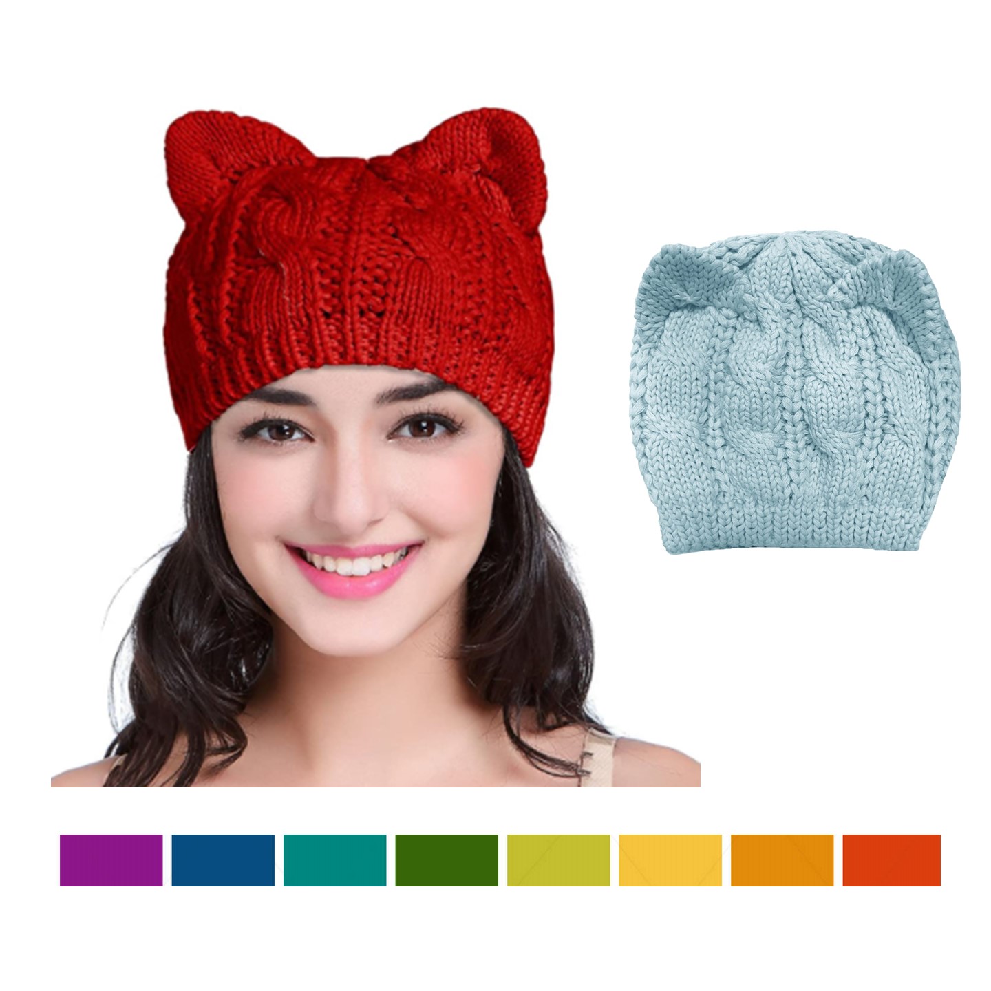 Kid Cat Ear Knitted Beanie 3