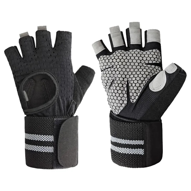 Fingerless Sports Gloves with Wrist Support 1