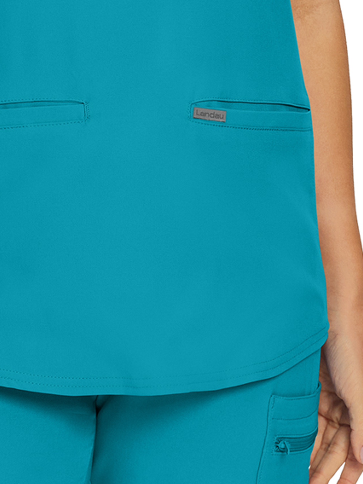 Landau - Forward - Women's Three-Pocket Rib-Knit Neckline V-Neck Top 47