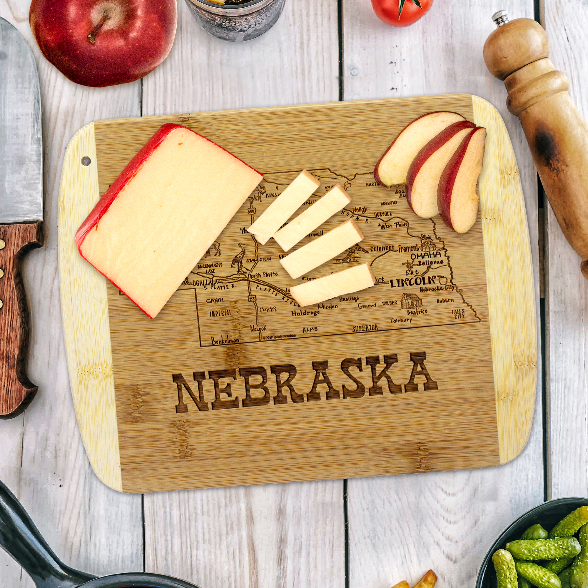 A Slice of Life Nebraska Serving & Cutting Board 2