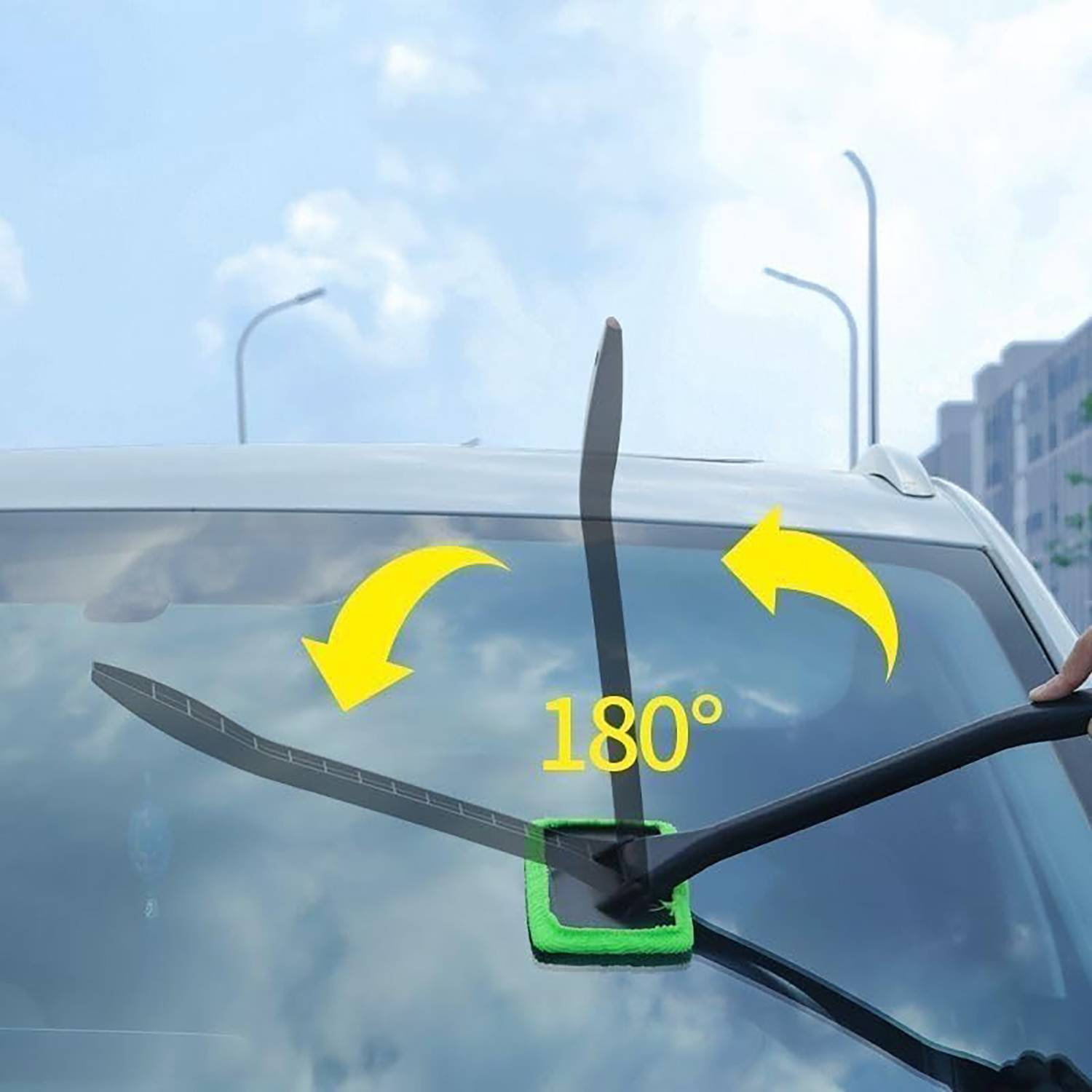 Durable 180° Rotating Car Window Glass Cleaning Brush 4