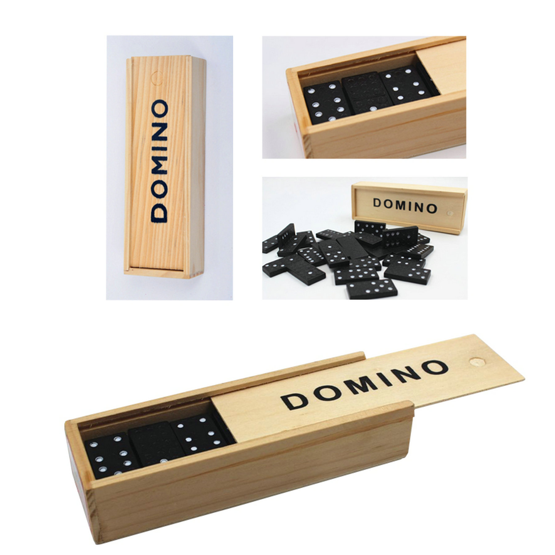 Wooden Box With Dominoes 1