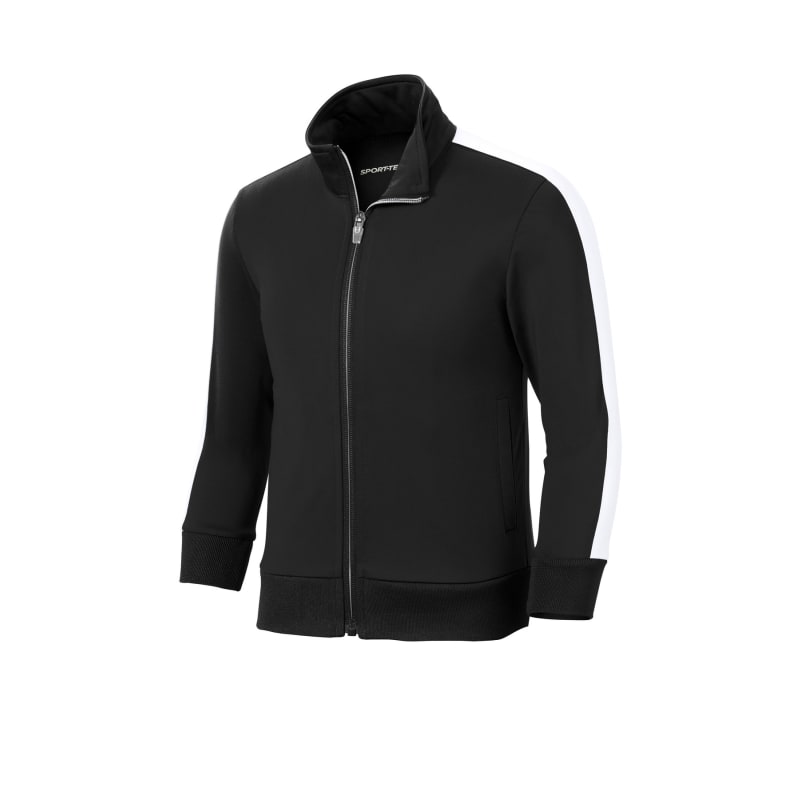 Sport-Tek Youth Tricot Sleeve Stripe Track Jacket. 28