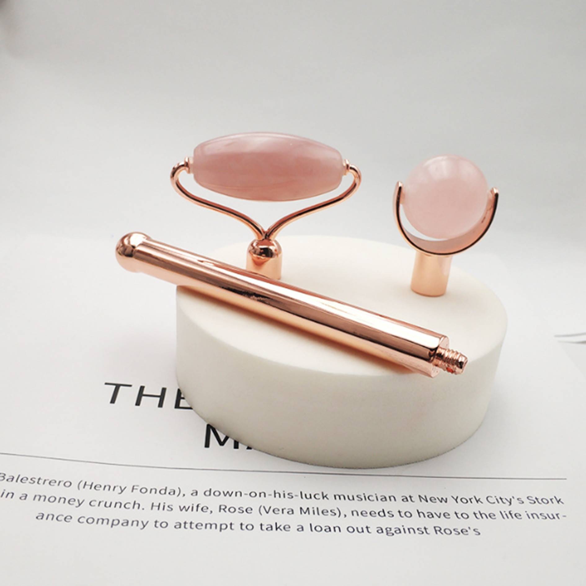 2 In 1 Face Massager Jade Roller Set 3