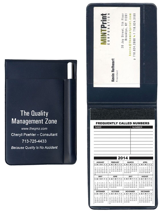 Standard Vinyl 30-Page Memo Book with White Pen 5