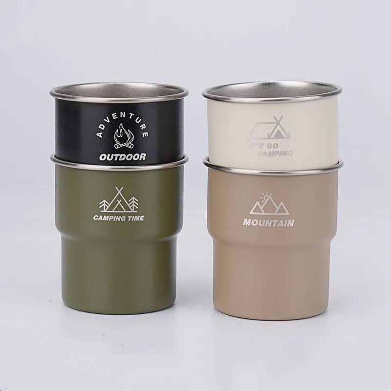 Portable Stainless Steel Cups - Travel Friendly Drinkware 1