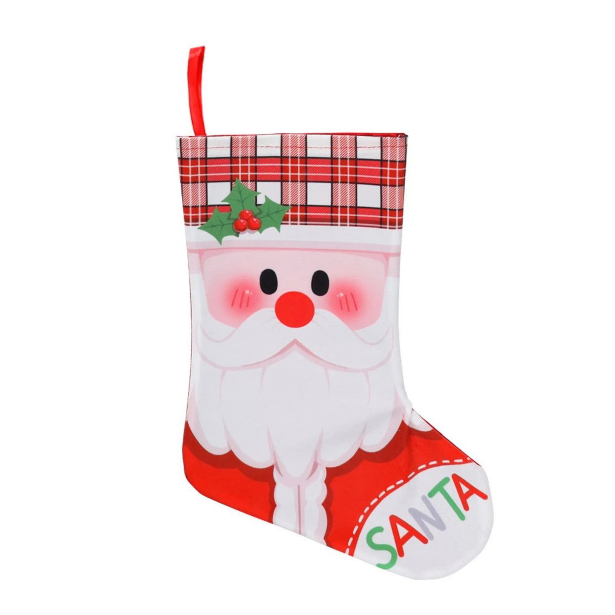 Brushed Fabric Decorative Holiday Gift Stocking 2