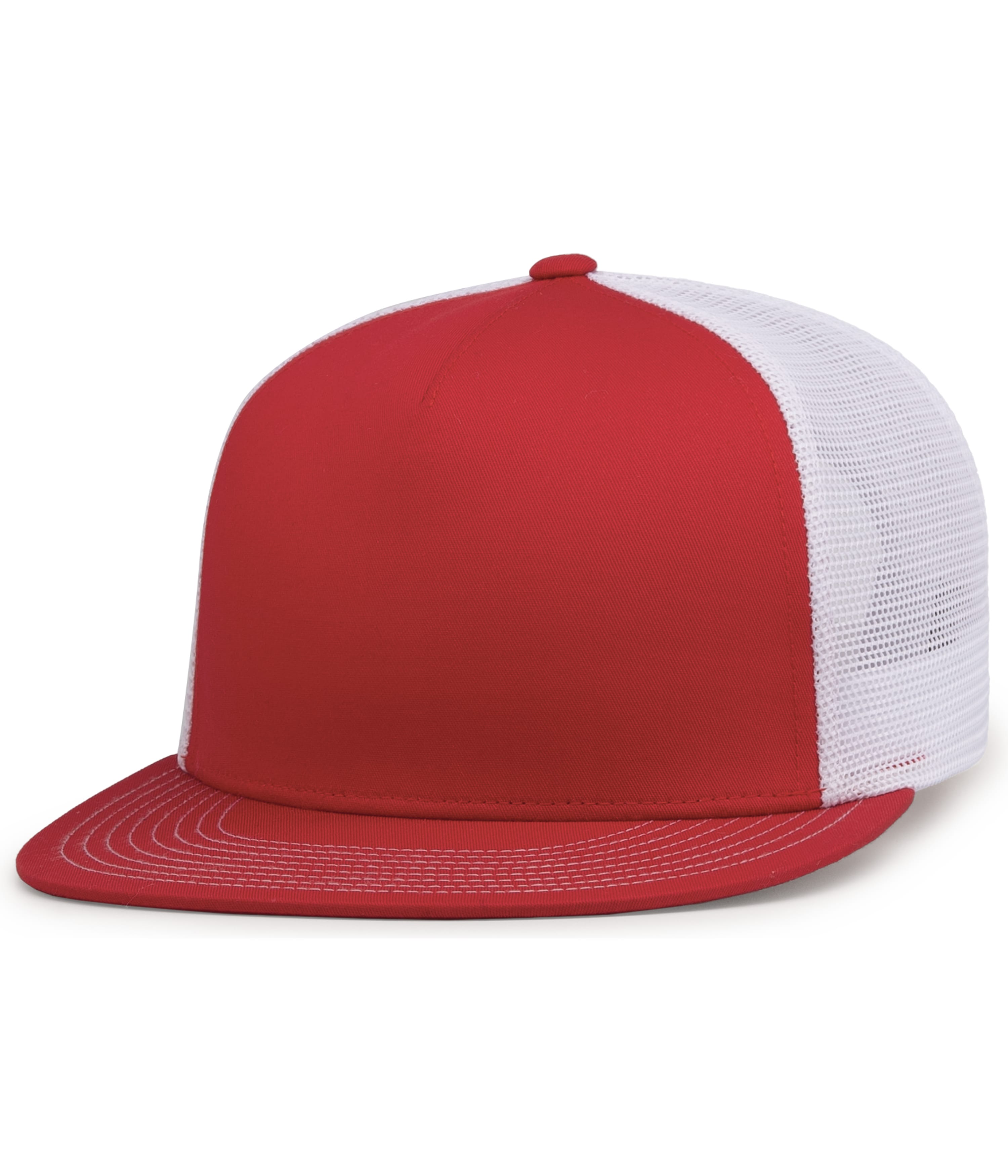 D-Series 5-Panel Trucker Snapback Cap, custom hat with logo imprint 10