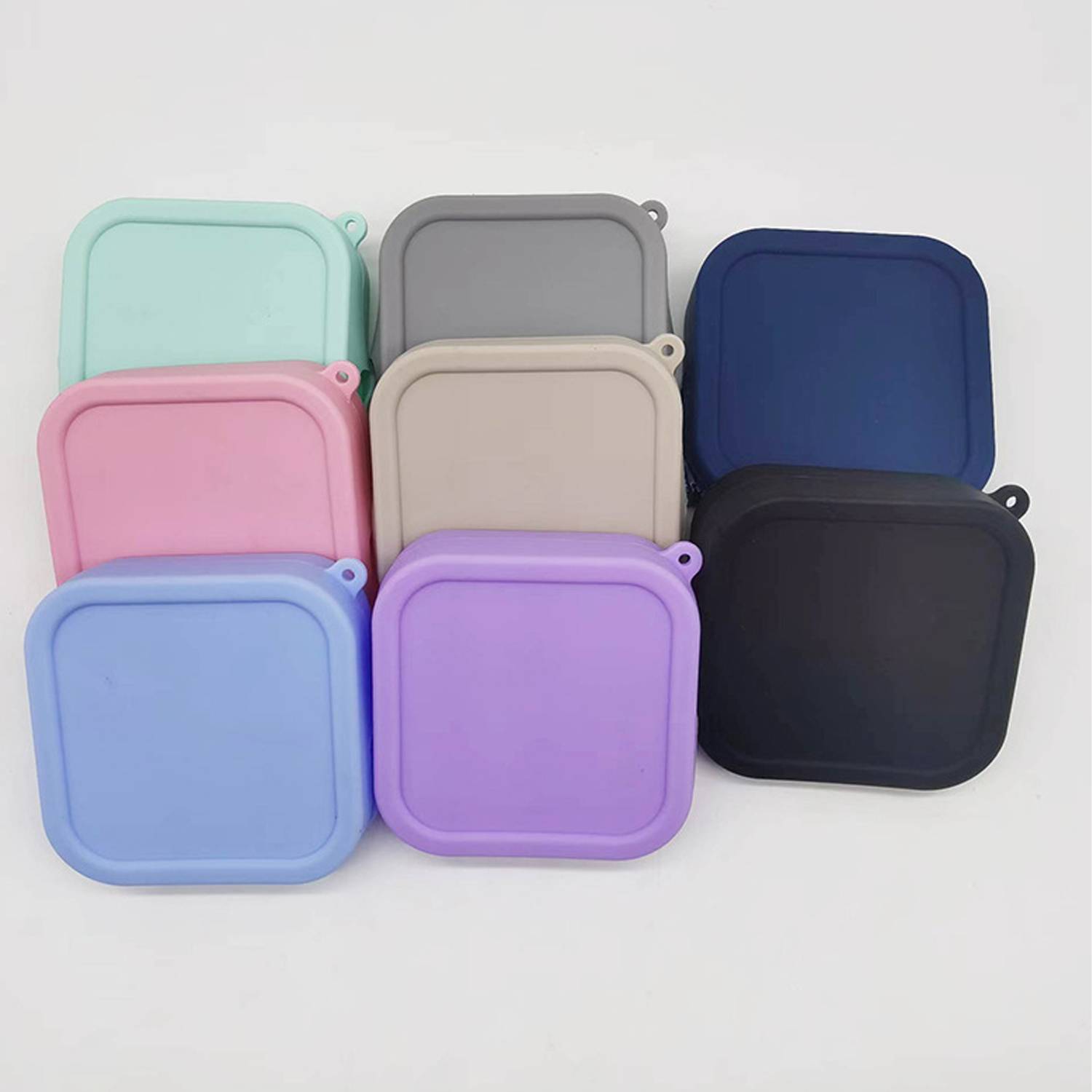 Cosmetics Lipstick Headphones Silicone Small Square Bag 1