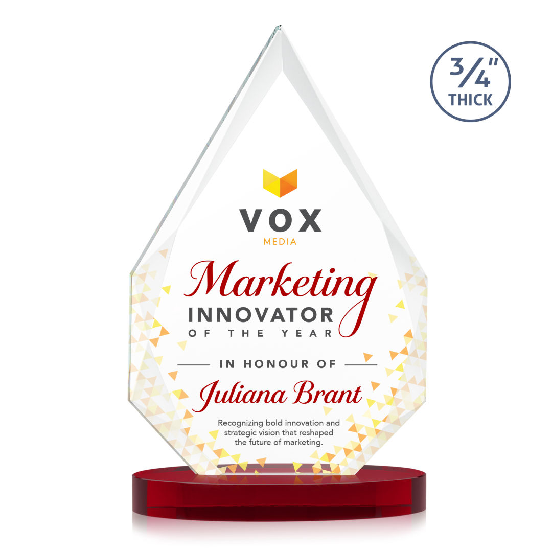 Hawthorne VividPrint™ Award on Alberton Base - Red 7