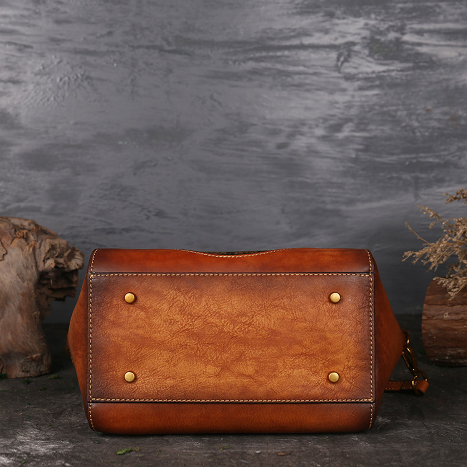 Genuine Leather retro style for girl tote bag 1