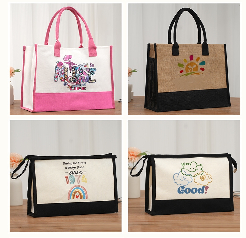 Full Color Imprint Canvas Two-Tone Pouch 4