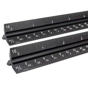 12 Inch Architectural and Engineering Scale Ruler Set 1