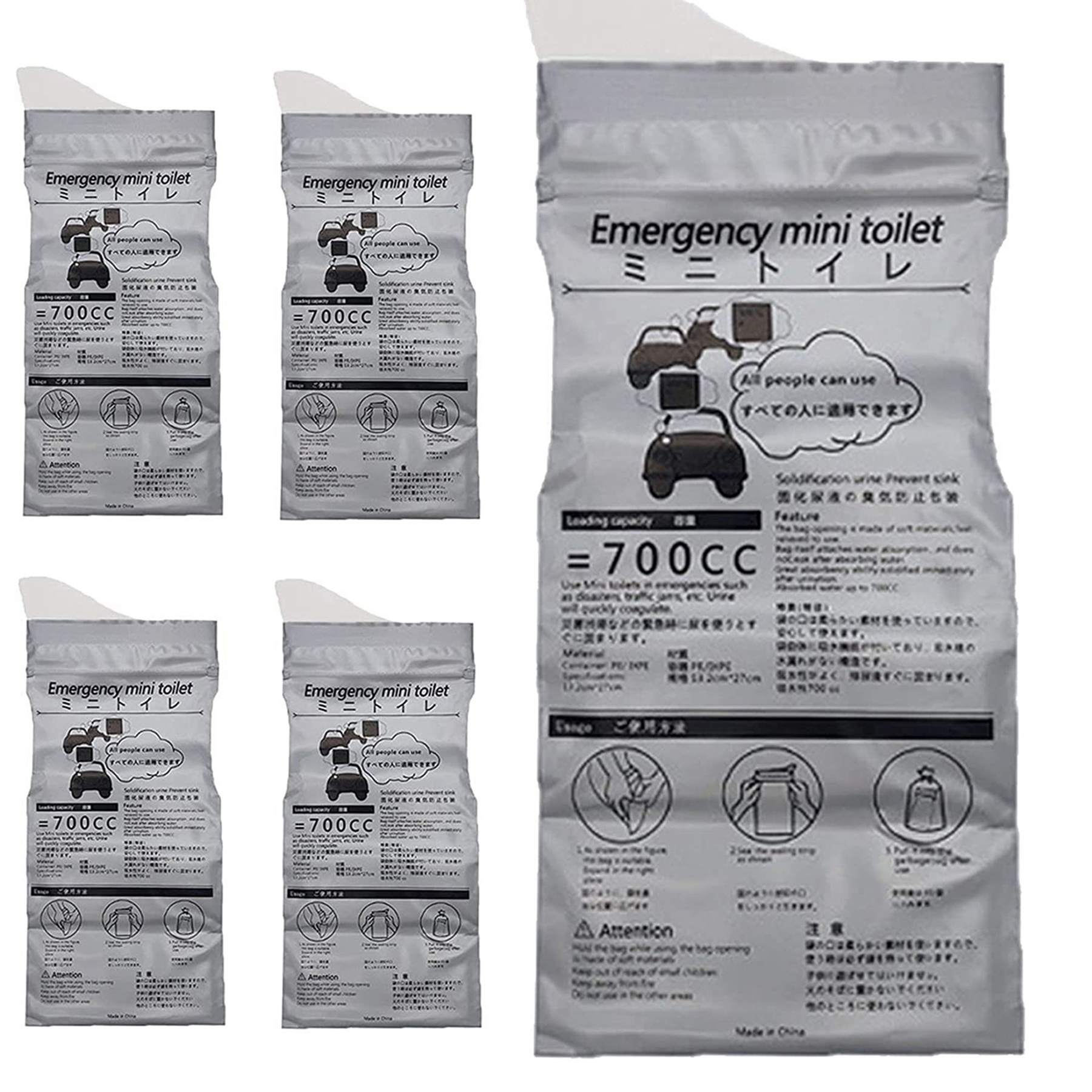 Large Capacity 700ml Disposable Urine Bags 2