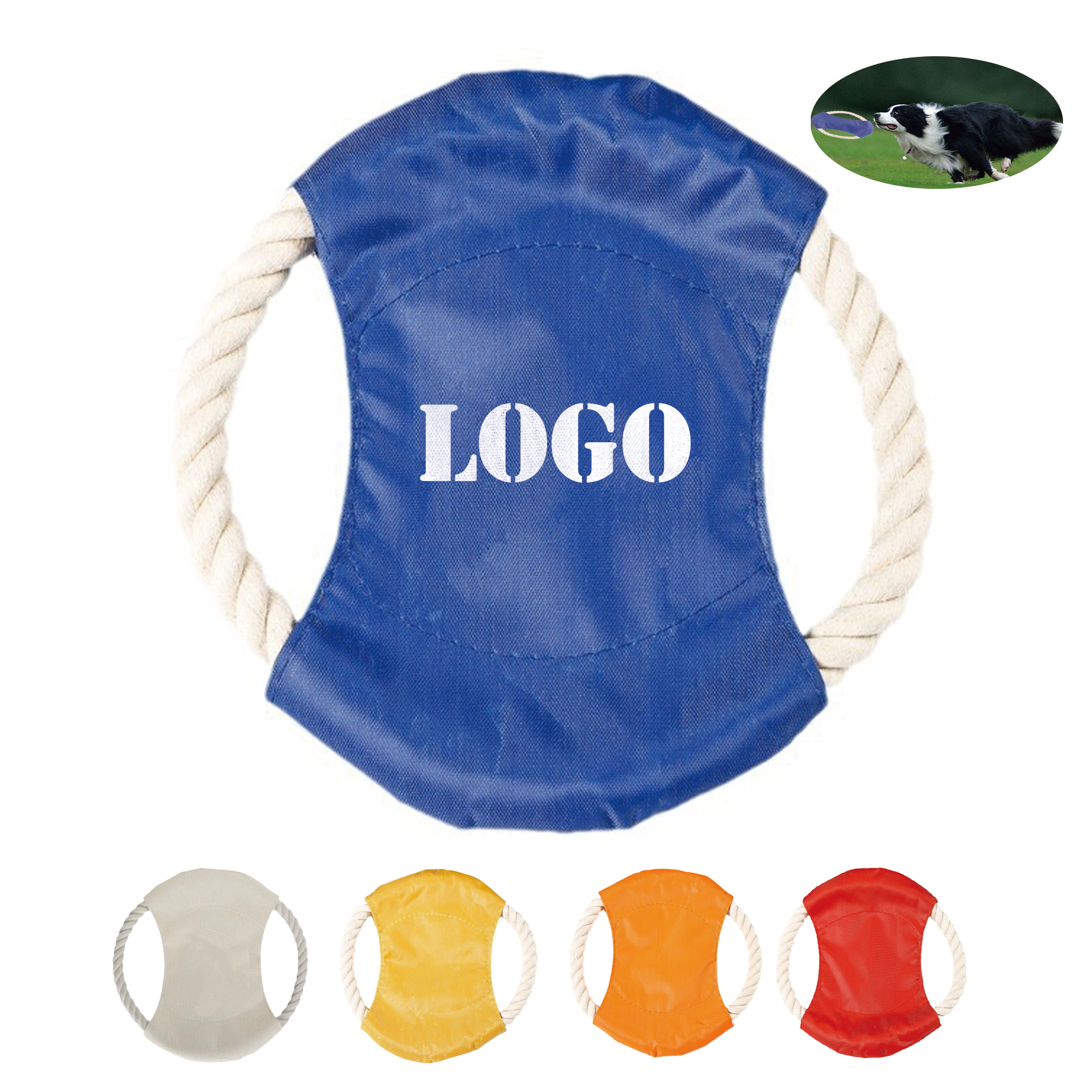 Outdoor Cotton Rope Dog Flying Disk For Pet Training 2