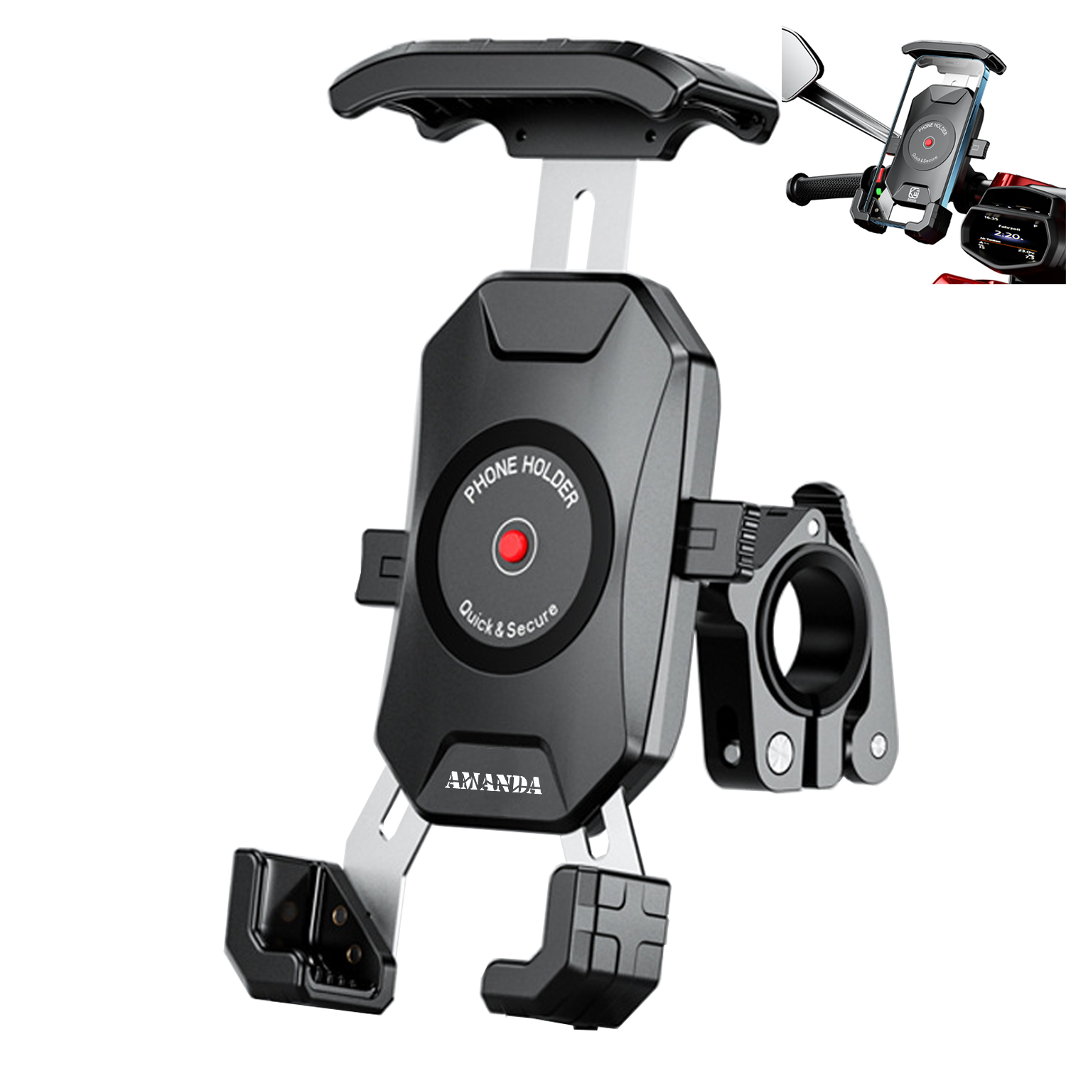 Steady Anti-Shake Motorcycle Phone Holder 2