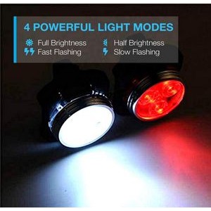 Usb Rechargeable Super Bright Bicycle Light (1Set) 3