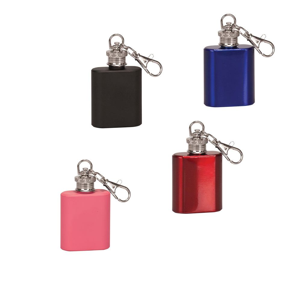 1 OZ. STAINLESS STEEL FLASK KEY CHAIN (COLORS) 6