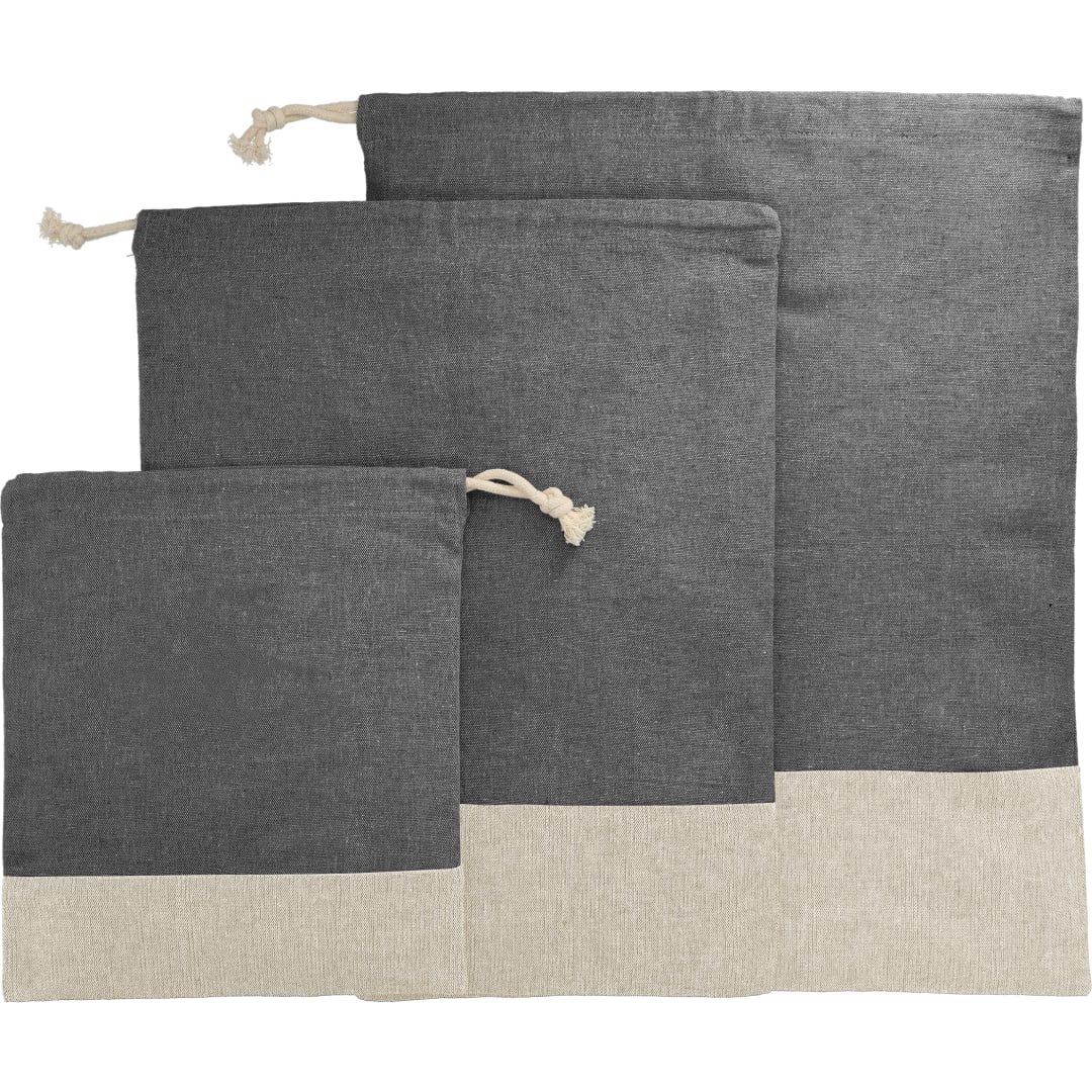 Split Recycled 3pc Travel Pouch Set 29