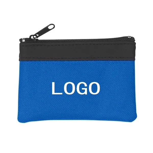 Imprinted Polyester Zippered Coin Pouches 1