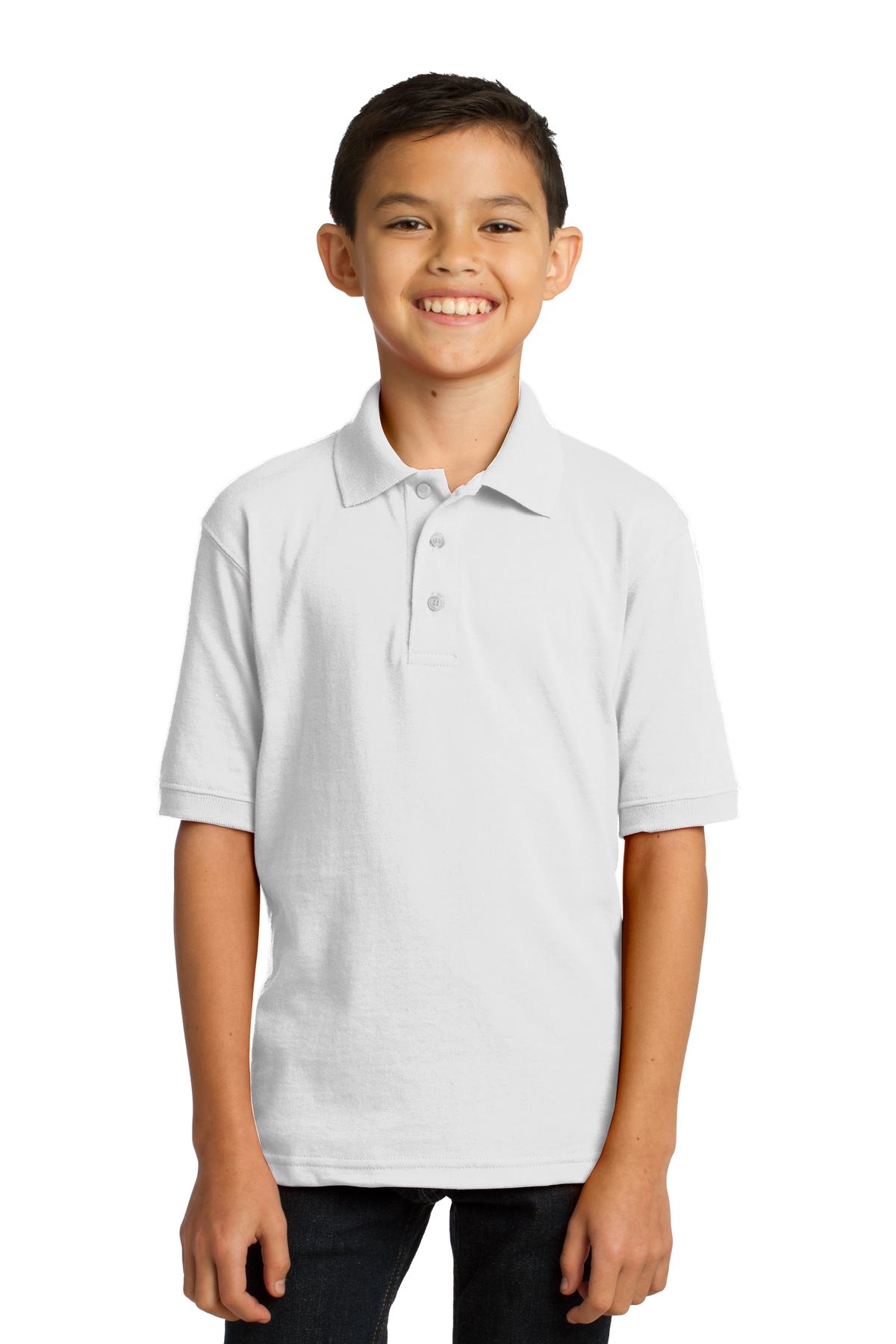 Port & Co Youth Core Blend Jersey Knit Polo. KP55Y 65